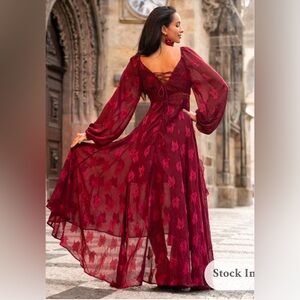 Boho Burgundy Joyfolie Dress NWT